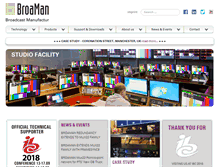 Tablet Screenshot of broadcastmanufactur.com